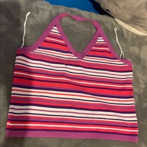 Vintage vest-type crop top